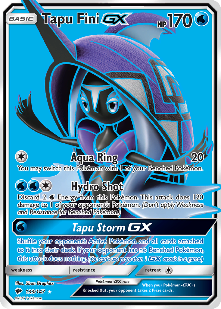 Tapu Fini GX (133/147) [Sun & Moon: Burning Shadows] | Good Games Adelaide SA
