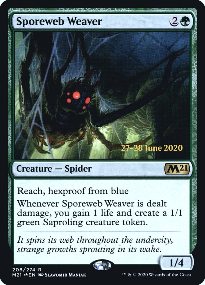 Sporeweb Weaver  [Core Set 2021 Prerelease Promos] | Good Games Adelaide SA