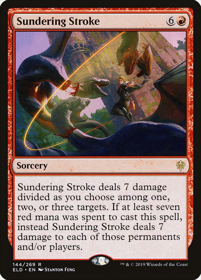 Sundering Stroke 144 (Throne of Eldraine)  - Foil | Good Games Adelaide SA