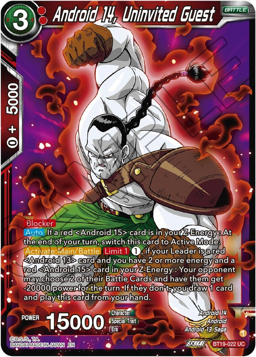 Android 14, Uninvited Guest (BT19-022) [Fighter's Ambition] | Good Games Adelaide SA