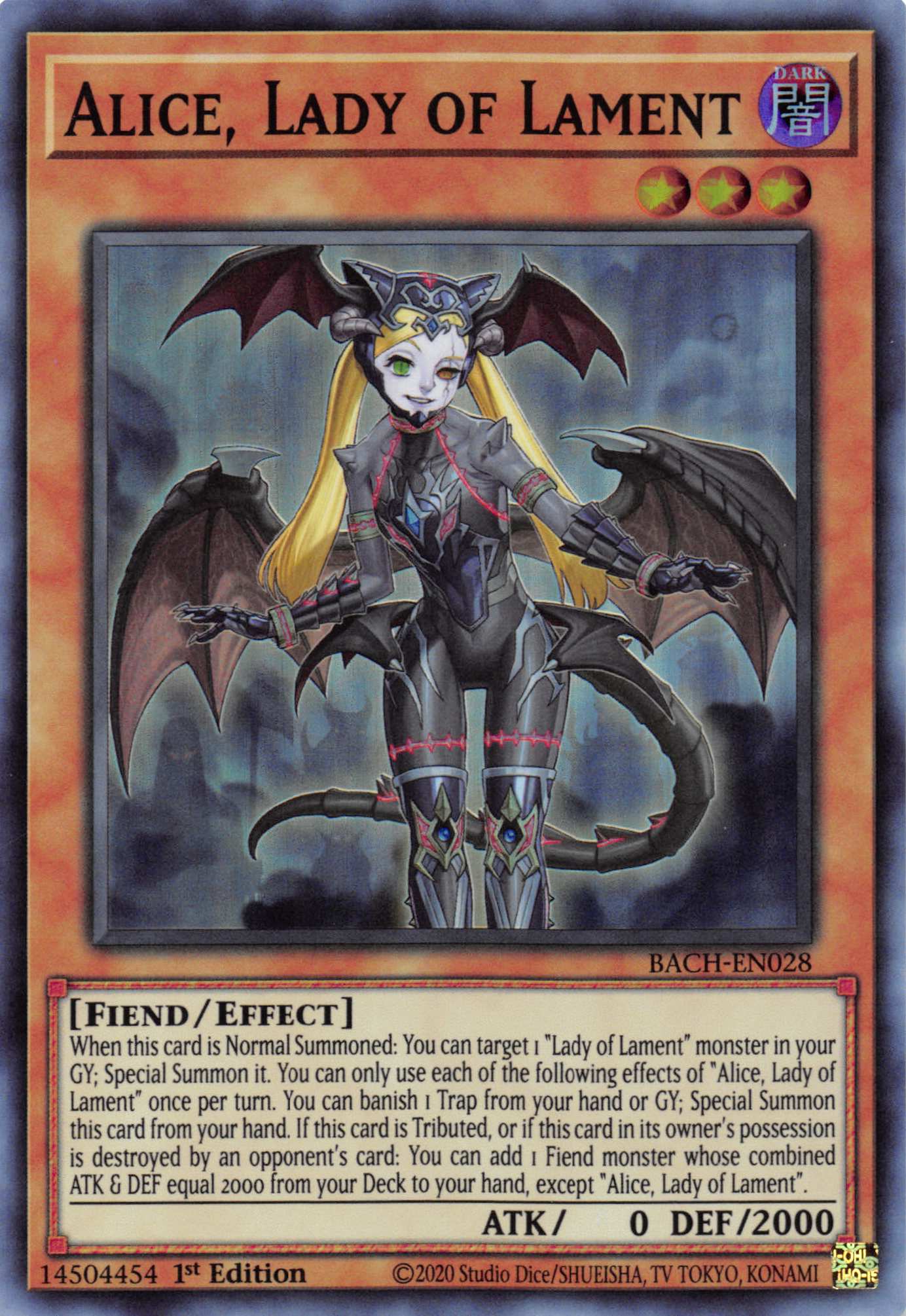 Alice, Lady of Lament [BACH-EN028] Super Rare | Good Games Adelaide SA
