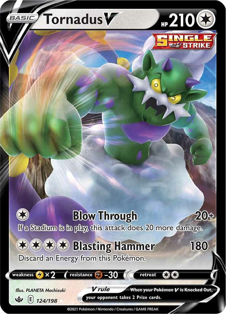 Tornadus V 124/198 (SWSH06: Chilling Reign)  - Holofoil | Good Games Adelaide SA
