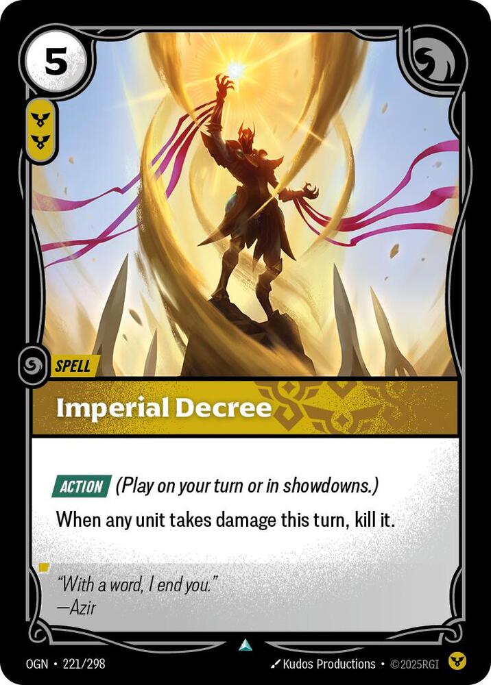 Imperial Decree 221/298 (Origins)  | Good Games Adelaide SA