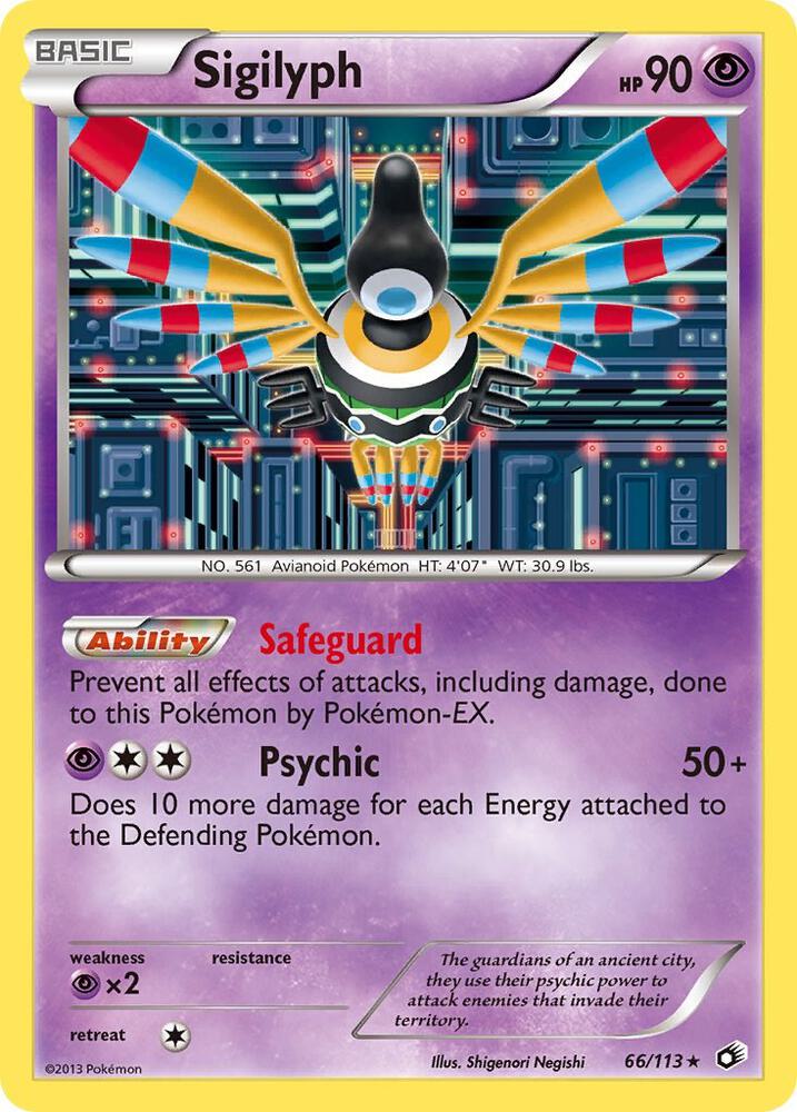 Sigilyph 66/113 (Legendary Treasures)  - Holofoil | Good Games Adelaide SA