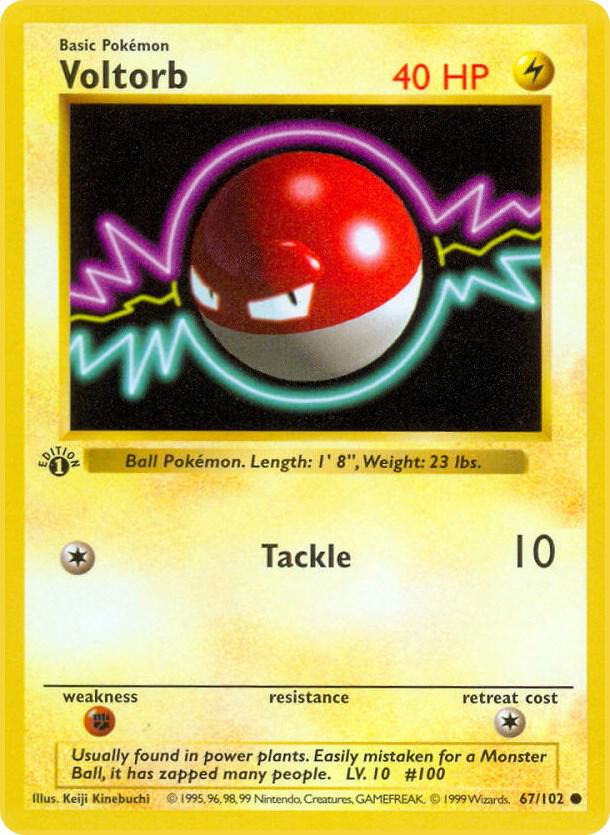 Voltorb 067/102 (Base Set (Shadowless))  - 1st Edition | Good Games Adelaide SA