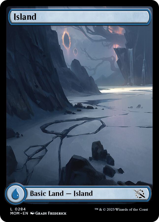 Island 284 (March of the Machine)  - Full Art Foil | Good Games Adelaide SA