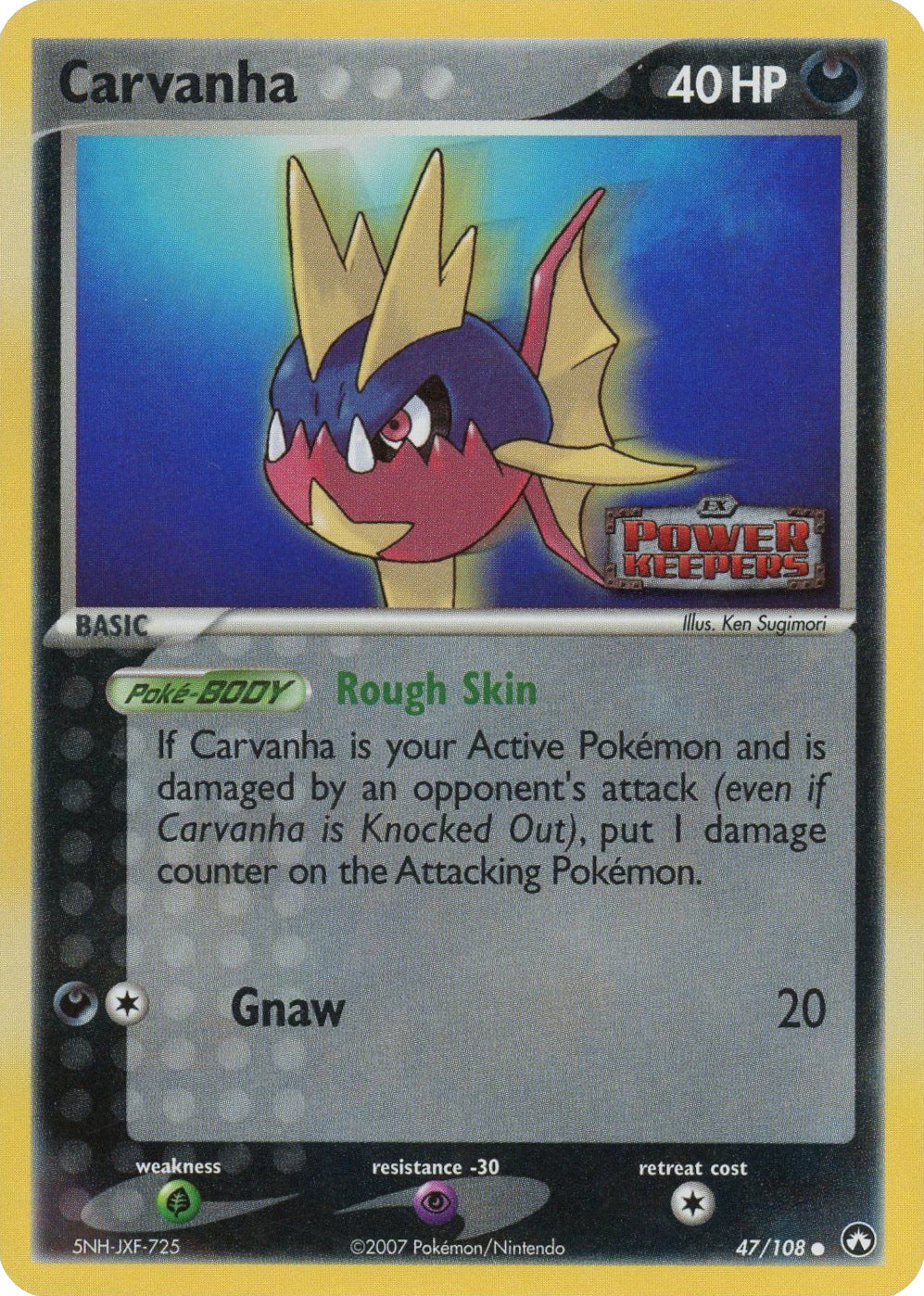 Carvanha (47/108) (Stamped) [EX: Power Keepers] | Good Games Adelaide SA