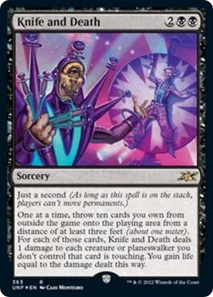 Knife and Death Galaxy Foil 363 (Unfinity)  - Foil | Good Games Adelaide SA