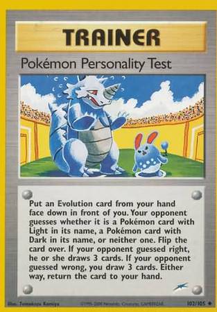 Pokemon Personality Test (102/105) [Neo Destiny Unlimited] | Good Games Adelaide SA
