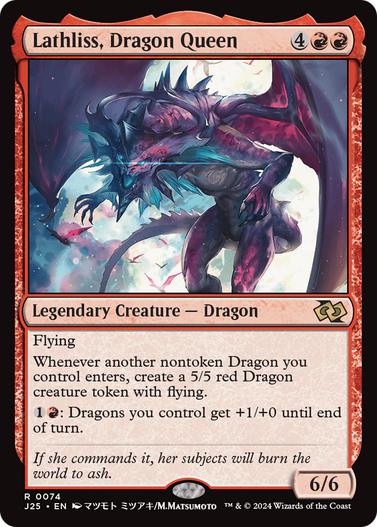 Lathliss, Dragon Queen (Anime) [Foundations Jumpstart] | Good Games Adelaide SA