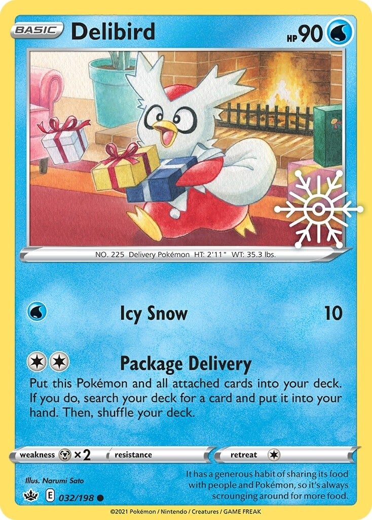 Delibird (032/198) (Holiday Calendar) [Sword & Shield: Chilling Reign] | Good Games Adelaide SA