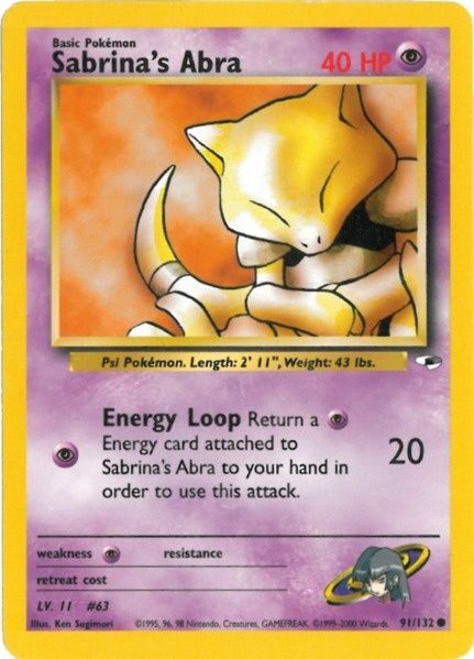 Sabrina's Abra (91/132) [Gym Heroes Unlimited] | Good Games Adelaide SA