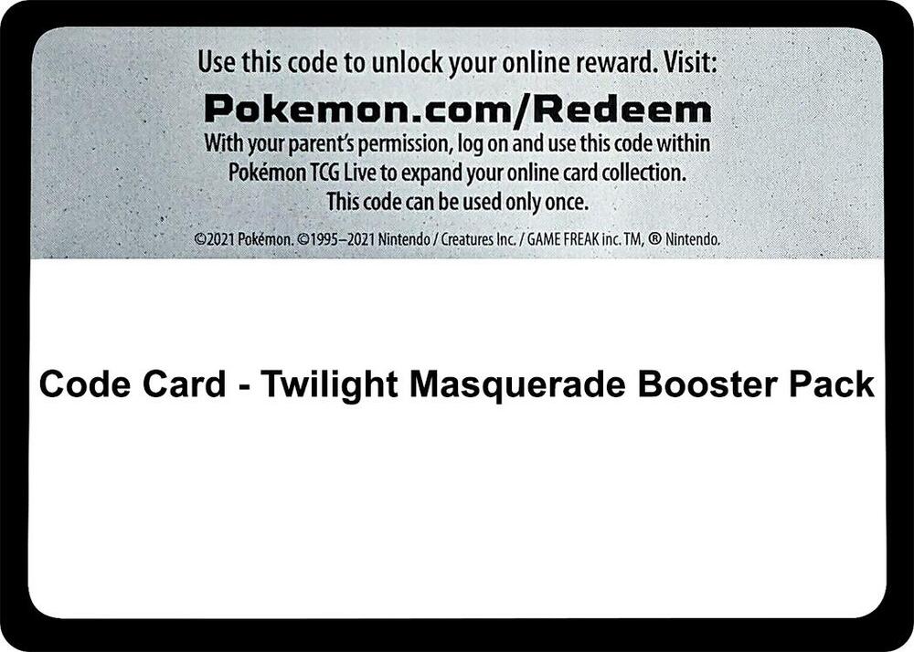 Code Card Twilight Masquerade Booster Pack  (SV06: Twilight Masquerade)  | Good Games Adelaide SA