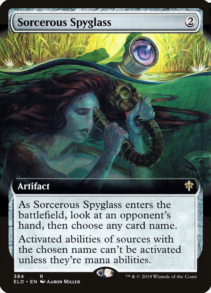 Sorcerous Spyglass (Extended Art) [Throne of Eldraine] | Good Games Adelaide SA
