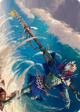Tazeem Roilmage Art Card Gold Stamped 51 (Art Series: Zendikar Rising)  | Good Games Adelaide SA