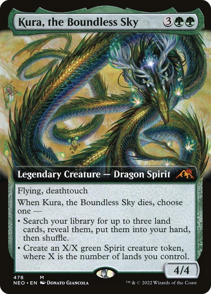 Kura, the Boundless Sky 478 (Kamigawa: Neon Dynasty)  - Extended Art Foil | Good Games Adelaide SA