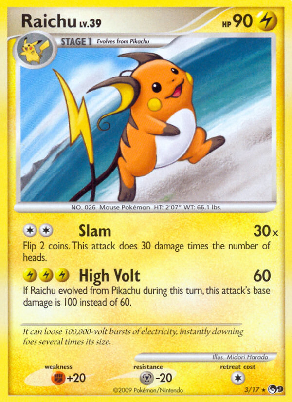 Raichu (3/17) [POP Series 9] | Good Games Adelaide SA