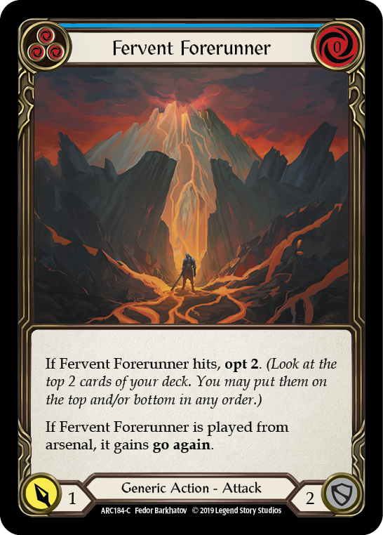 Fervent Forerunner (Blue) [ARC184-C] 1st Edition Normal | Good Games Adelaide SA