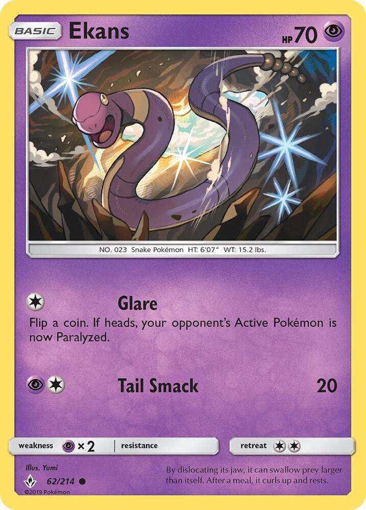 Ekans 62/214 (SM - Unbroken Bonds)  | Good Games Adelaide SA