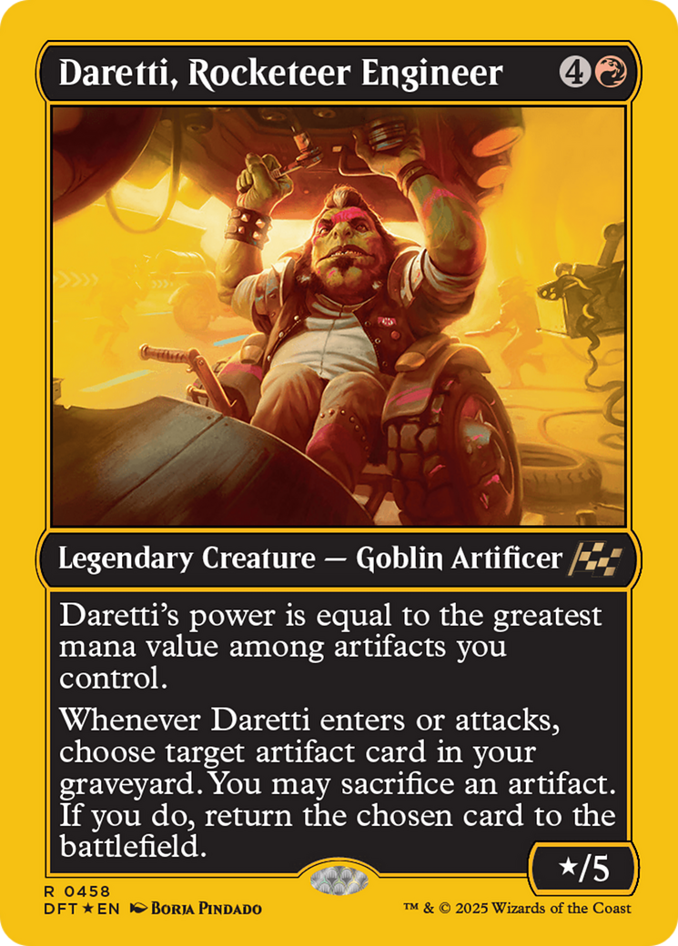 Daretti, Rocketeer Engineer (First-Place Foil) [Aetherdrift] | Good Games Adelaide SA