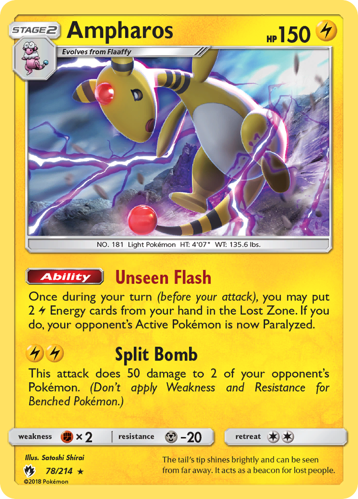 Ampharos (78/214) [Sun & Moon: Lost Thunder] | Good Games Adelaide SA