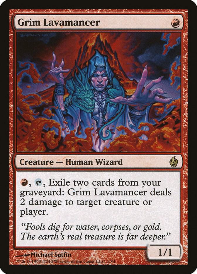 Grim Lavamancer 1 (Premium Deck Series: Fire and Lightning)  - Foil | Good Games Adelaide SA