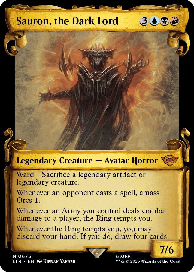 Sauron, the Dark Lord 675 (Universes Beyond: The Lord of the Rings: Tales of Middle-earth)  - Showcase Scroll | Good Games Adelaide SA