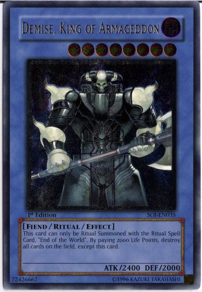 Demise, King of Armageddon (UTR) [SOI-EN035] Ultimate Rare | Good Games Adelaide SA
