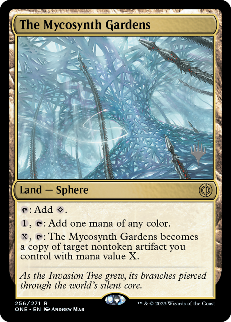 The Mycosynth Gardens (Promo Pack) [Phyrexia: All Will Be One Promos] | Good Games Adelaide SA