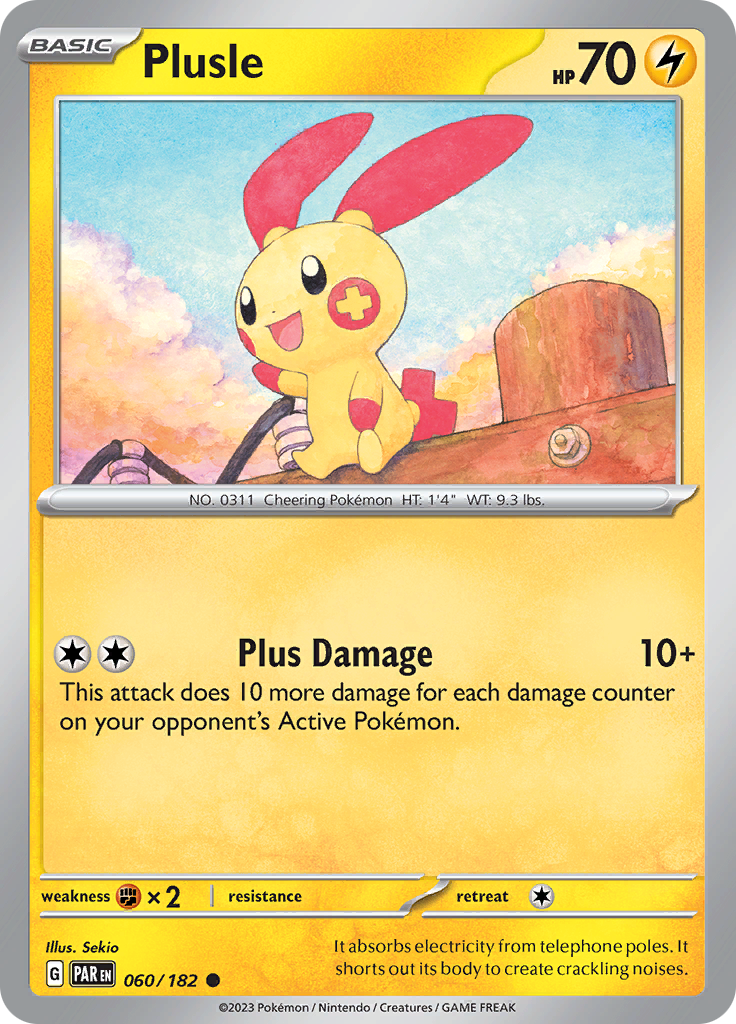 Plusle (060/182) [Scarlet & Violet: Paradox Rift] | Good Games Adelaide SA