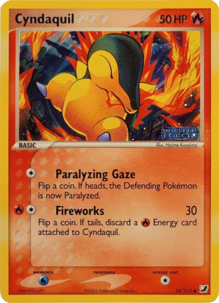 Cyndaquil (54/115) (Stamped) [EX: Unseen Forces] | Good Games Adelaide SA