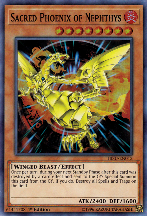 Sacred Phoenix of Nephthys [HISU-EN012] Super Rare | Good Games Adelaide SA
