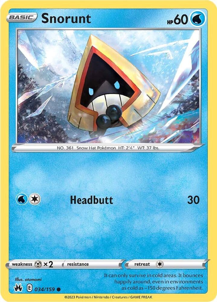 Snorunt 034/159 (Crown Zenith)  | Good Games Adelaide SA