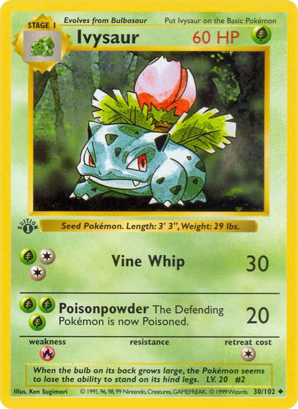 Ivysaur 030/102 (Base Set (Shadowless))  - Unlimited | Good Games Adelaide SA