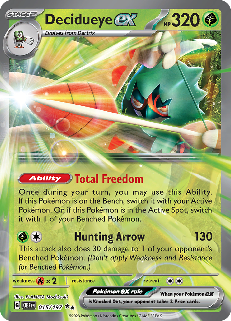 Decidueye ex (015/197) [Scarlet & Violet: Obsidian Flames] | Good Games Adelaide SA