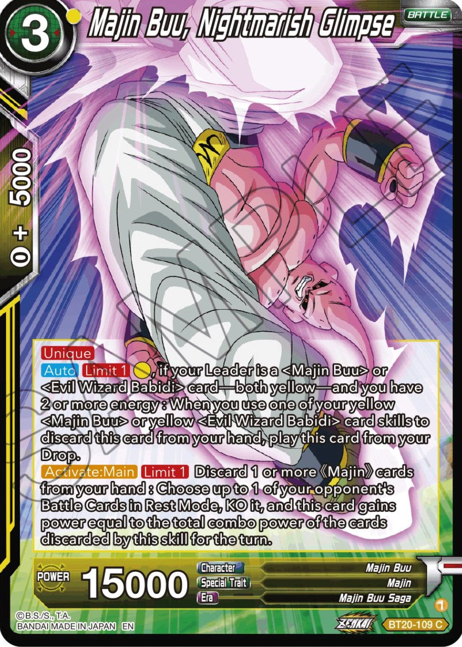 Majin Buu, Nightmarish Glimpse (BT20-109) [Power Absorbed] | Good Games Adelaide SA