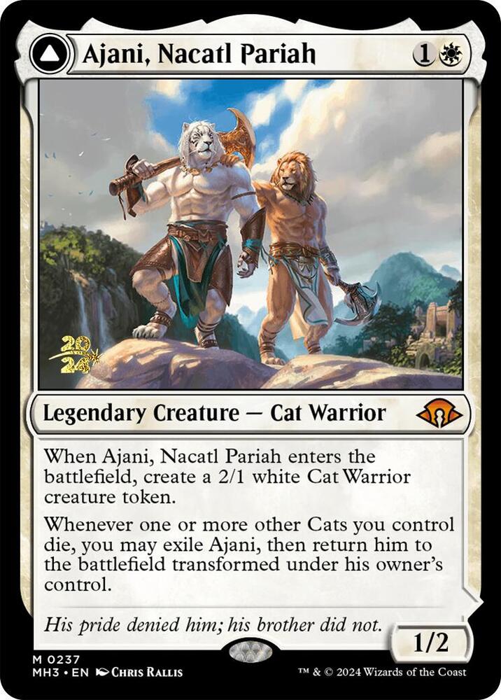 Ajani, Nacatl Pariah // Ajani, Nacatl Avenger 237 (Prerelease Cards)  - PreRelease Foil | Good Games Adelaide SA
