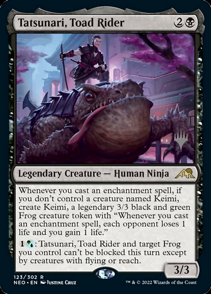 Tatsunari, Toad Rider (Promo Pack) [Kamigawa: Neon Dynasty Promos] | Good Games Adelaide SA