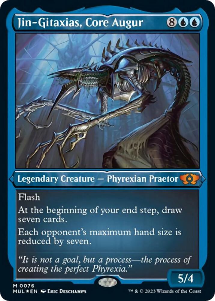 Jin-Gitaxias, Core Augur 76 (March of the Machine: Multiverse Legends)  - Etched Foil | Good Games Adelaide SA