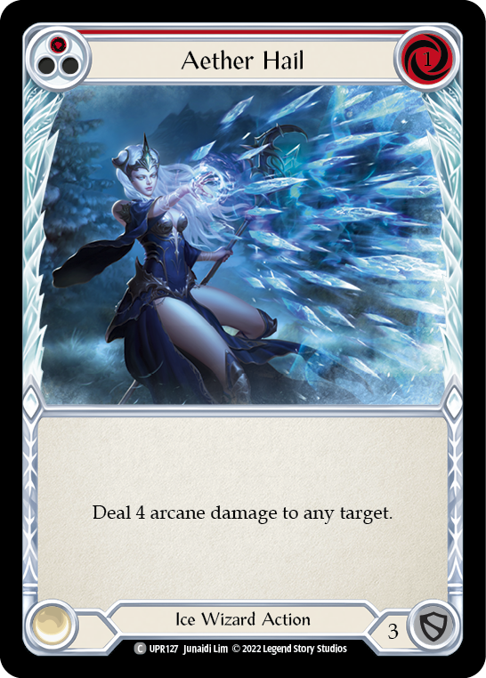 Aether Hail (Red) [UPR127] (Uprising)  Rainbow Foil | Good Games Adelaide SA
