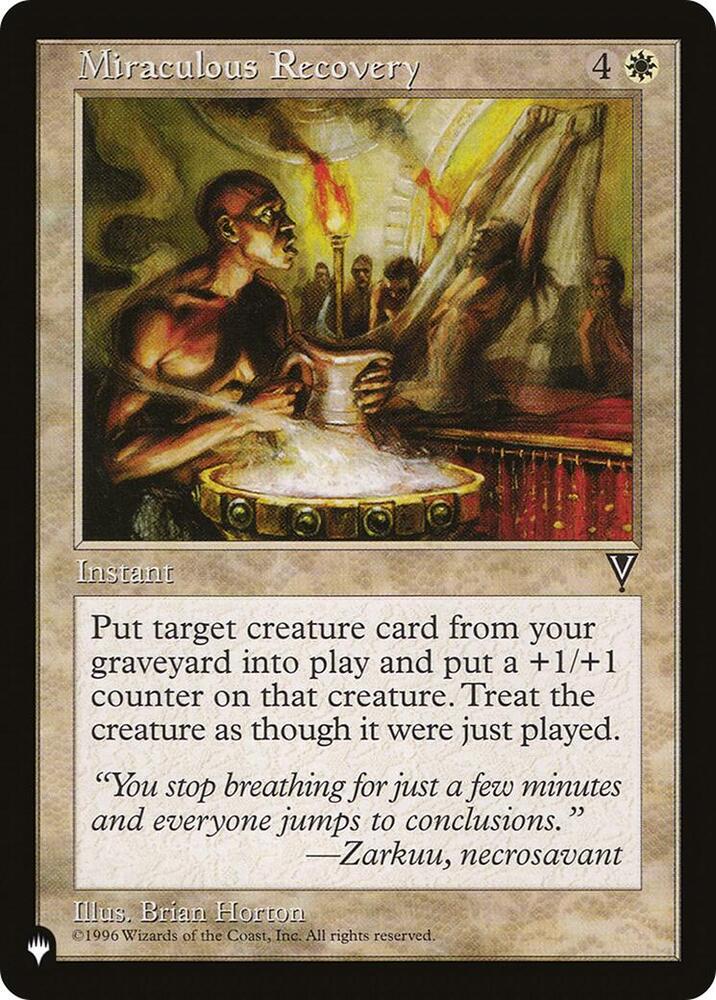 Miraculous Recovery  (The List Reprints)  | Good Games Adelaide SA