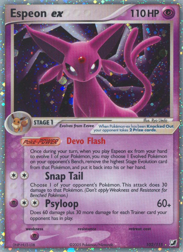 Espeon ex (102/115) [EX: Unseen Forces] | Good Games Adelaide SA