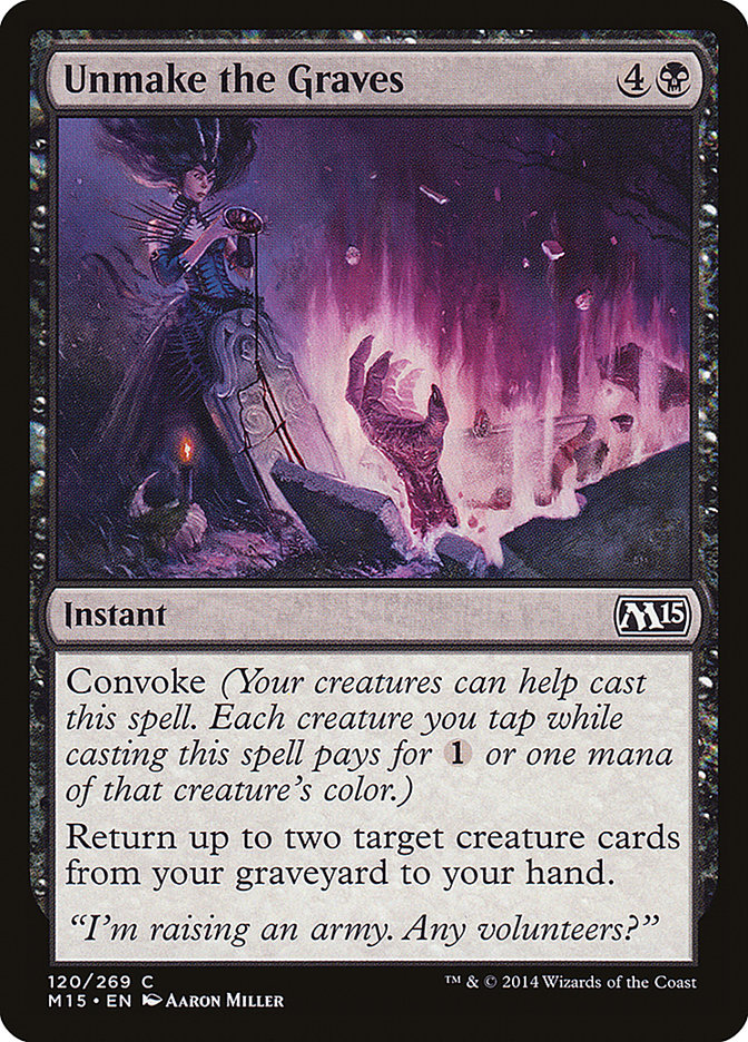 Unmake the Graves 120 (Magic 2015 (M15))  - Foil | Good Games Adelaide SA