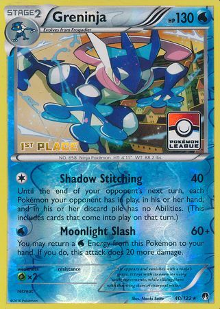 Greninja (40/122) (League Promo 1st Place) [XY: BREAKpoint] | Good Games Adelaide SA