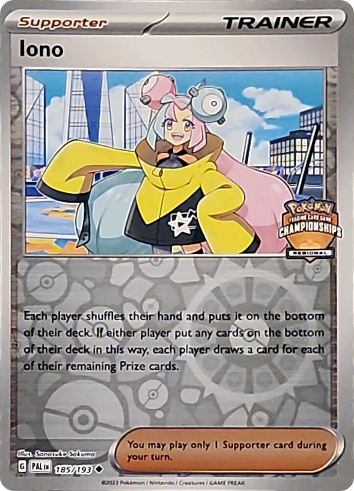 Iono 185 193 Regional Championships 185/193 (League & Championship Cards)  - Reverse Holofoil | Good Games Adelaide SA