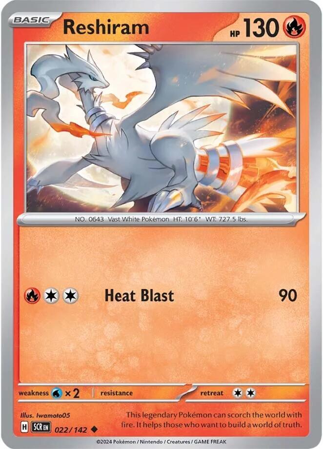 Reshiram 022/142 (SV07: Stellar Crown)  | Good Games Adelaide SA