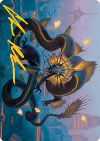 Ao the Dawn Sky Art Card 25 81 Gold Stamped Signature 25 (Art Series: Kamigawa: Neon Dynasty)  | Good Games Adelaide SA