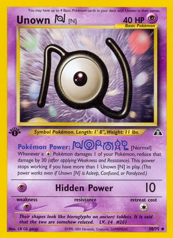 Unown [N] (50/75) [Neo Discovery 1st Edition] | Good Games Adelaide SA