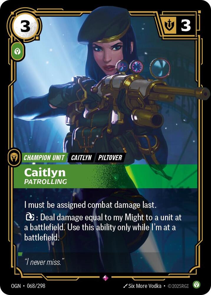 Caitlyn - Patrolling 068/298 (Origins)  - Foil | Good Games Adelaide SA