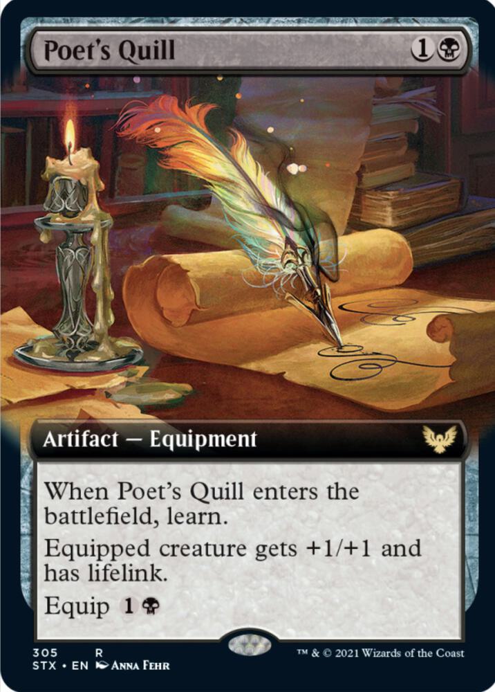 Poets Quill Extended Art 305 (Strixhaven: School of Mages)  | Good Games Adelaide SA